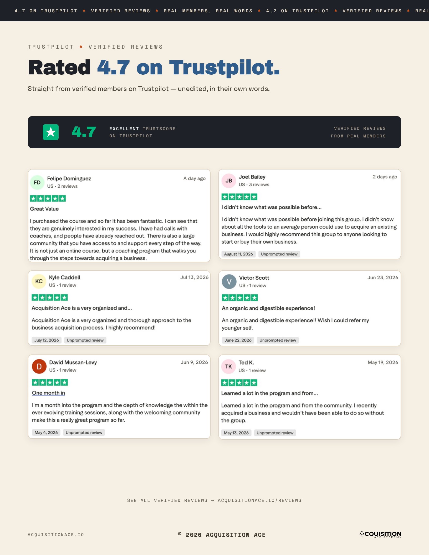 Trustpilot reviews