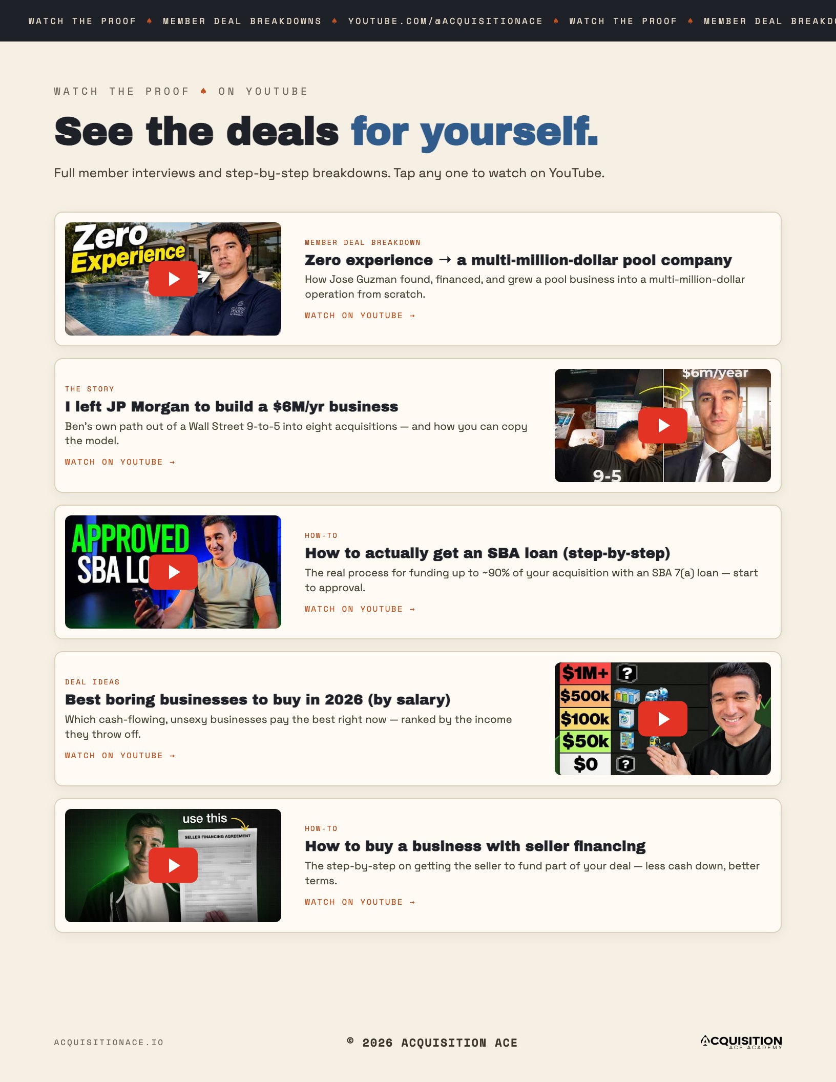 Watch member deal stories